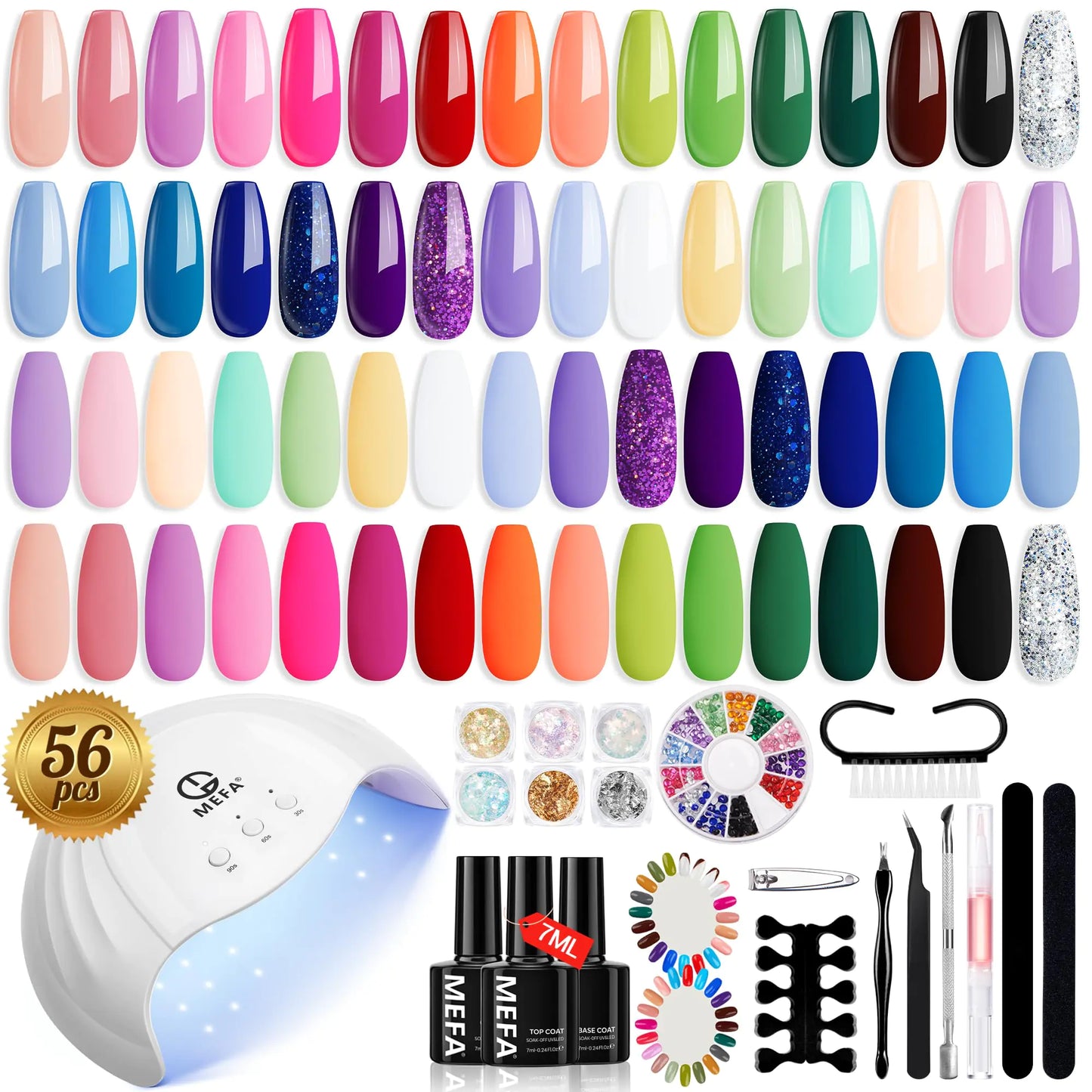 Kit de Vernis a ongle en Gel 32 couleurs avec lampe UV